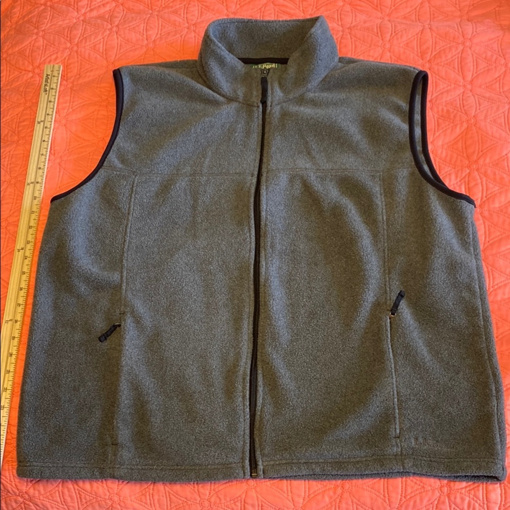 LL Bean Men's Gray Fleece Vest